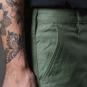 Benzak BC-03 STRAIGHT CHINO 10 oz. army green military twillO 10 oz. golden brown military twill