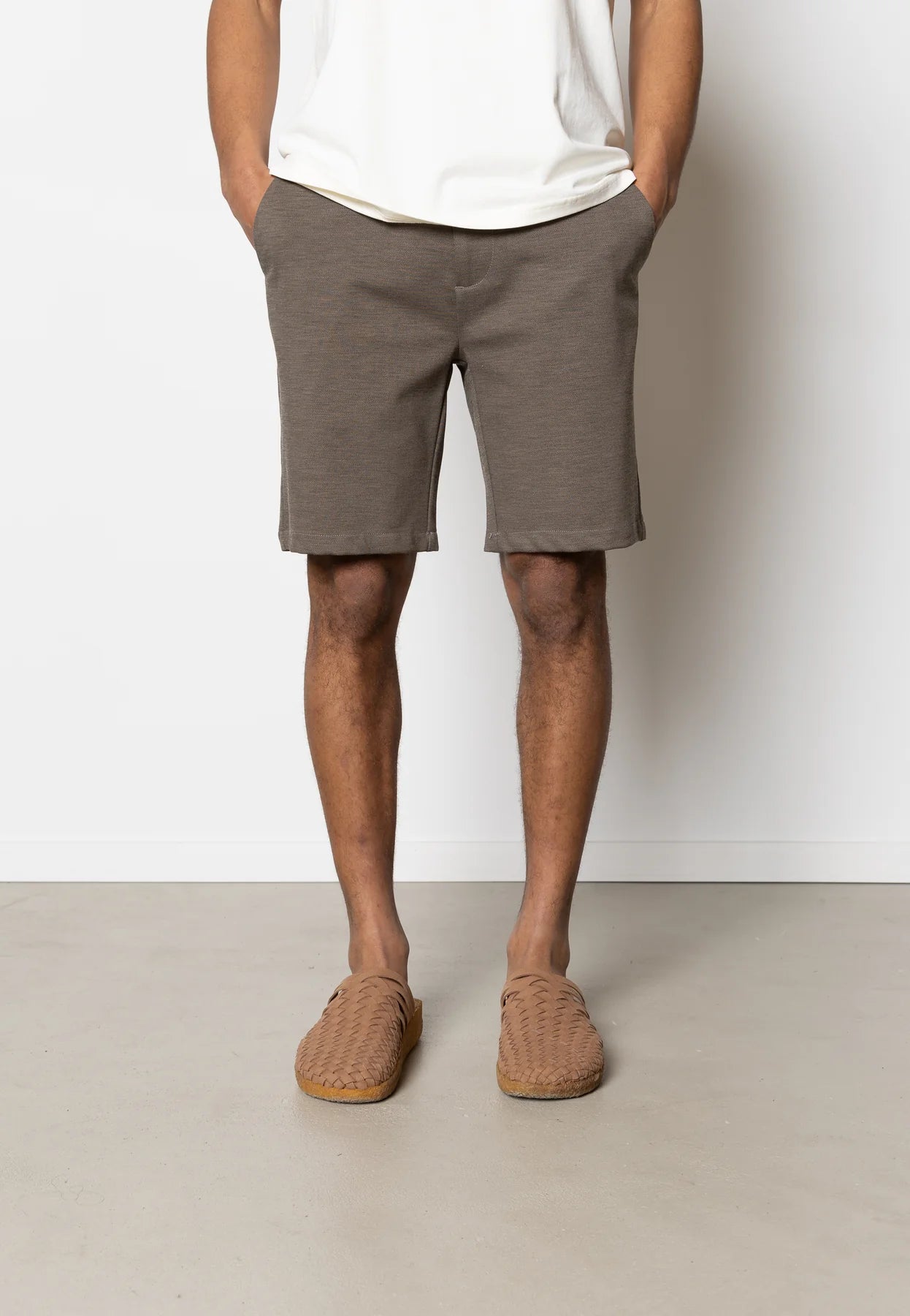 MILANO JERSEY SHORTS - dark khaki