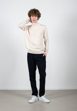 Lade das Bild in den Galerie-Viewer, MERINO WOOL KNITTED ROLLNECK - ECRU MELANGE
