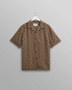 WAX DIDCOT SS SHIRT, DITSY TILE, TAUPE