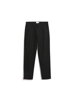 Lade das Bild in den Galerie-Viewer, Farah Norwood Regular Fit Cotton Hopsack Trousers In Black
