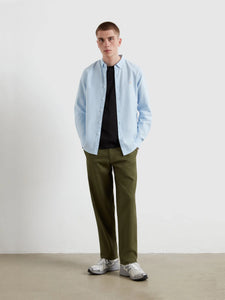 Farah Norwood Regular Fit Cotton Hopsack Trousers In Olive Green