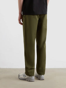 Farah Norwood Regular Fit Cotton Hopsack Trousers In Olive Green
