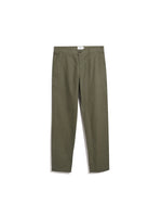 Lade das Bild in den Galerie-Viewer, Farah Norwood Regular Fit Cotton Hopsack Trousers In Olive Green
