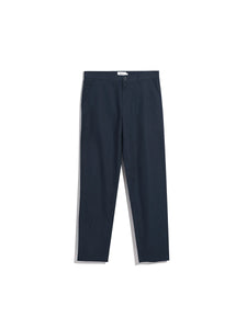 Farah Norwood Regular Fit Cotton Hopsack Trousers In True Navy