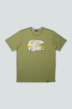 Lade das Bild in den Galerie-Viewer, LAKOR Car Camper T-shirt (Oil Green)
