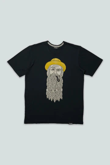 LAKOR Fishy Beard T-shirt (Moonless Night)