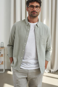 ABOUT COMPANIONS KEN shirt eco crepe reed