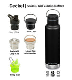 Lade das Bild in den Galerie-Viewer, Edelstahl Isolierflasche Classic 592ml Loop Cap - black
