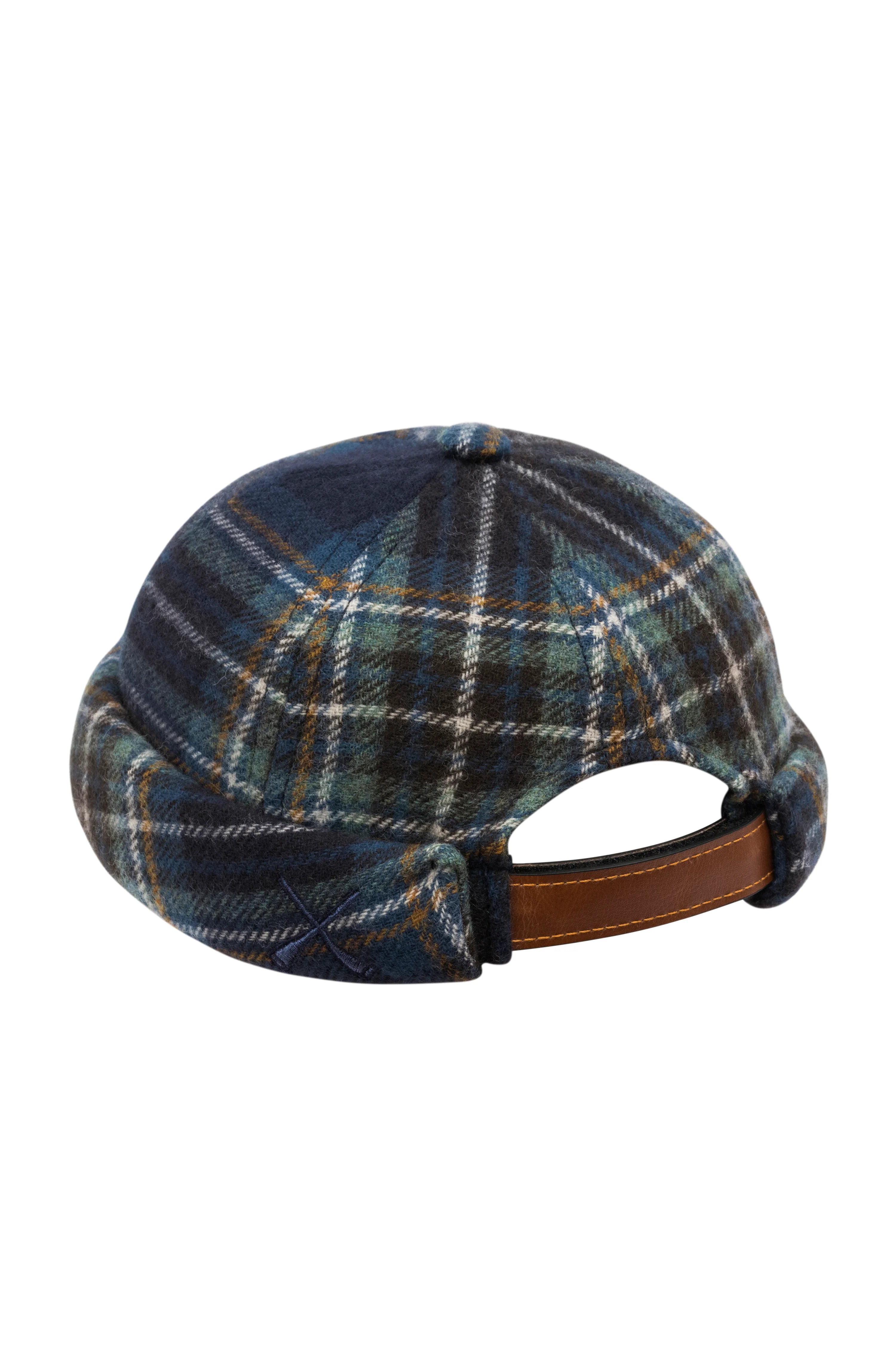 BÉTON CIRÉ MIKI DOCKER HAT WOOL TARTAN NAVY