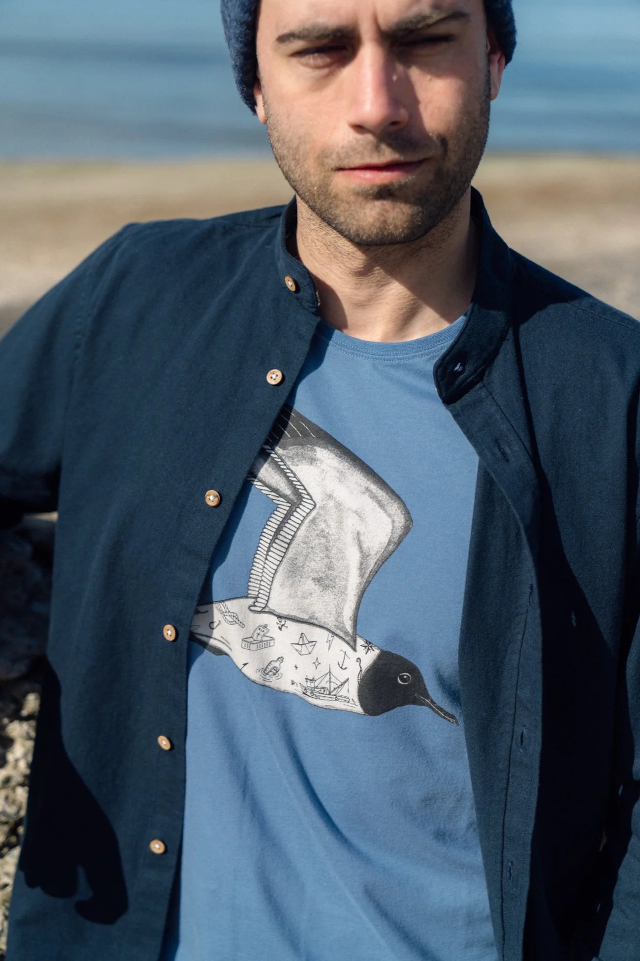 LAKOR TATTOOED SEAGULL T-SHIRT