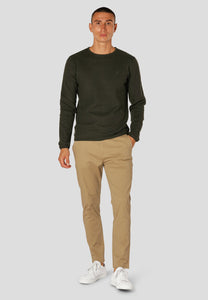 LAURITZ CREW KNIT - BOTTLE MELANGE
