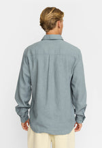 Lade das Bild in den Galerie-Viewer, Revolution Jaquard Short-sleeved Cuban Shirt  - Dustblue
