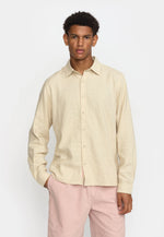 Lade das Bild in den Galerie-Viewer, Revolution Jaquard Short-sleeved Cuban Shirt  - offwhite
