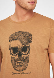 DERBE Hipster Herren T-Shirt Chipmunk Braun