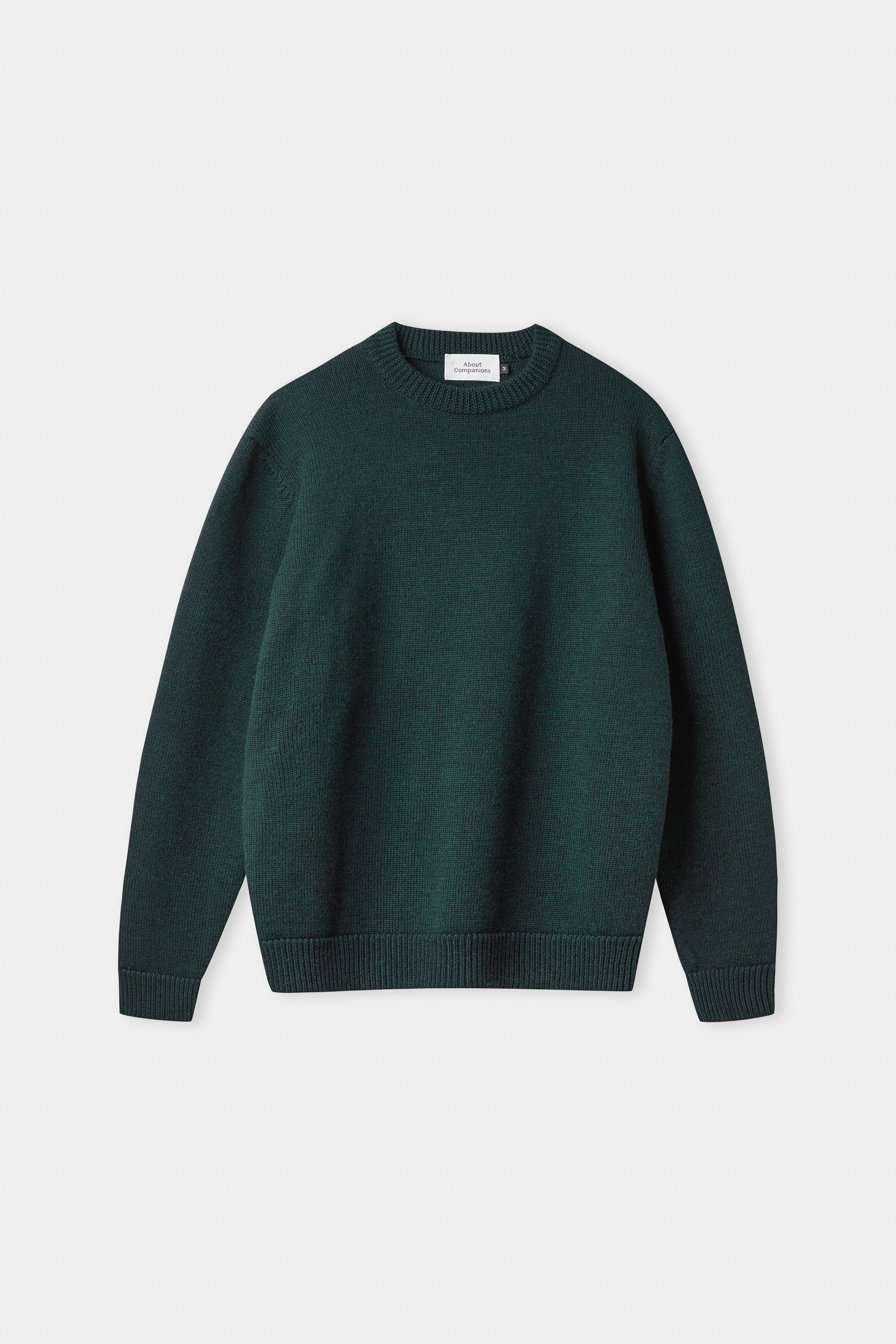 About Companions Merinowolle Pullover Morten in melange racing green