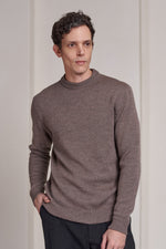 Lade das Bild in den Galerie-Viewer, About Companions Merinowolle Pullover Morten in melange taupe
