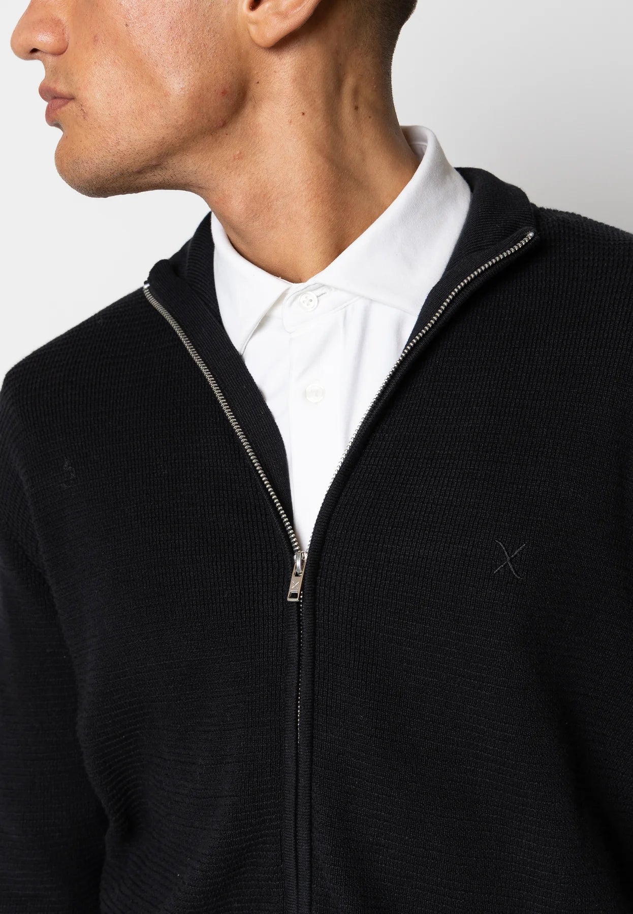 CLEAN CUT COPENHAGEN OSCAR KNITTED CARDIGAN - BLACK