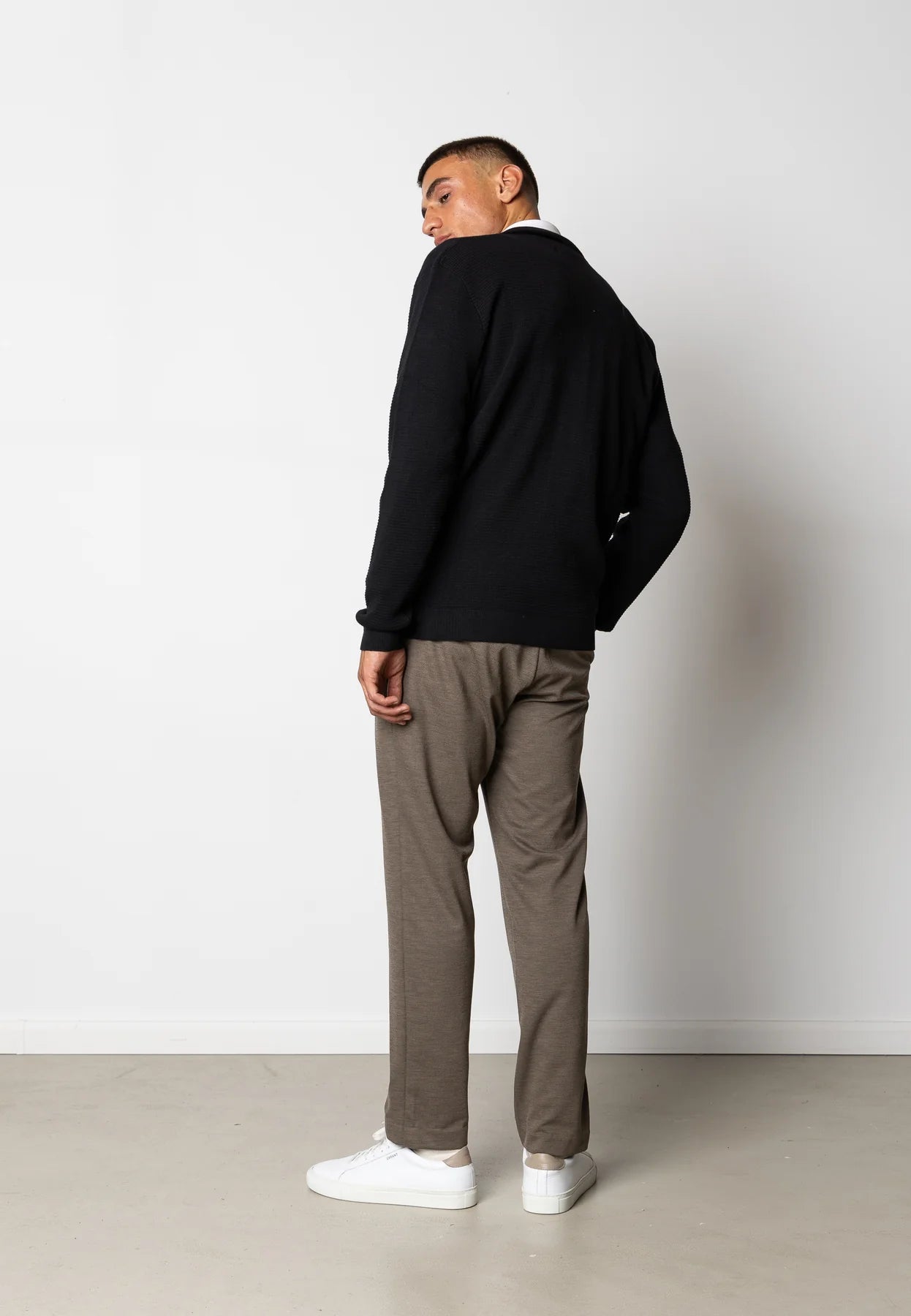 CLEAN CUT COPENHAGEN OSCAR KNITTED CARDIGAN - BLACK