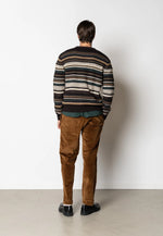 Lade das Bild in den Galerie-Viewer, PHILLIP WOOL CARDIGAN - DEEP GREEN/ECRU STRIPE

