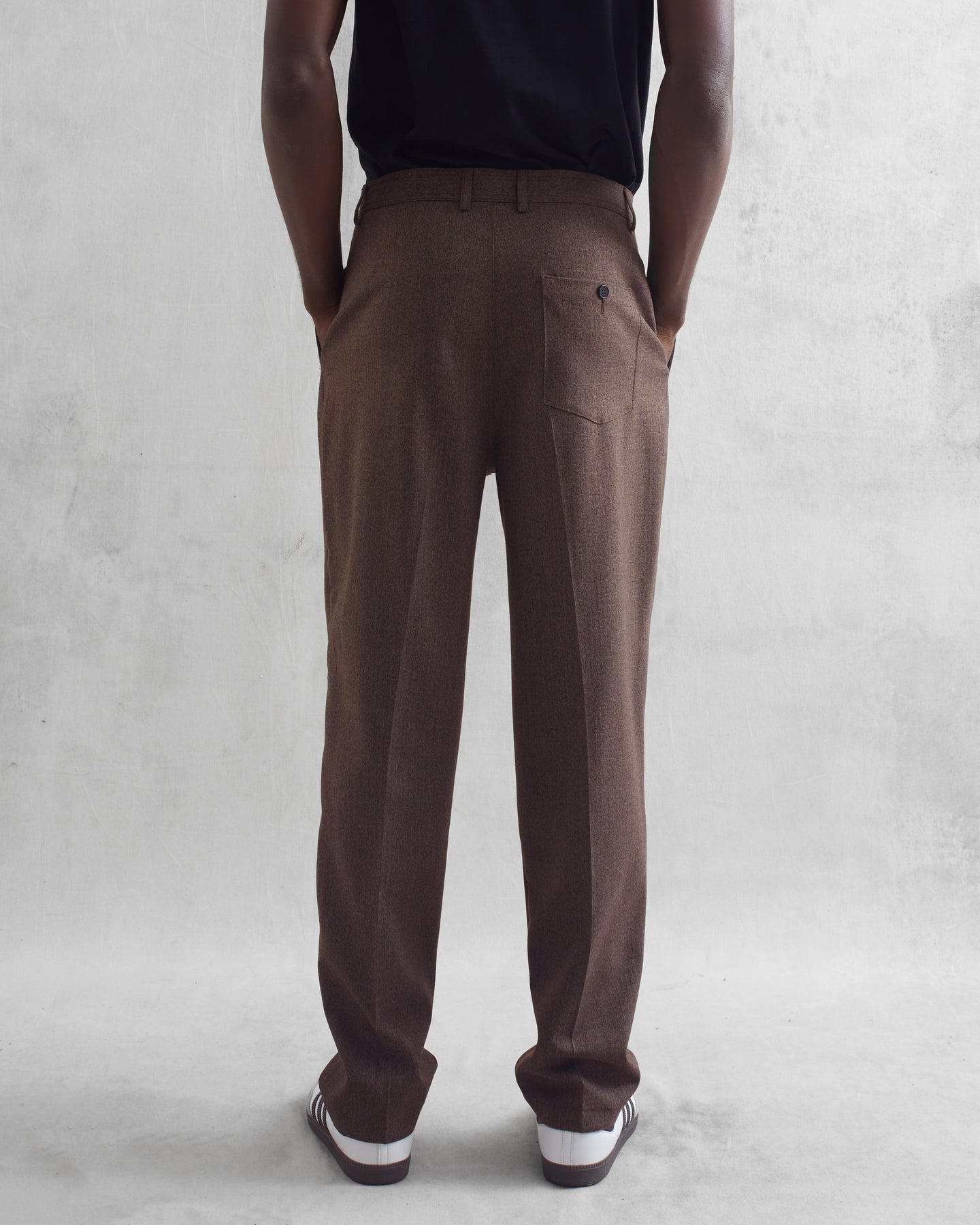 WAX Raleigh Pleat Trousers, Brown