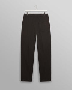WAX Raleigh Pleat Trousers, Charcoal