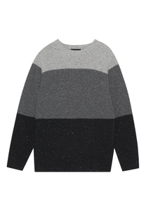 TIM KNITTED SWEATER - GREY MIX