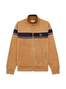SERGIO TACCHINI Damarindo Velour Track Top - Almond/Maritime Blue