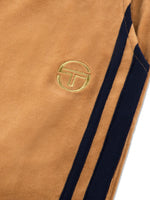 Lade das Bild in den Galerie-Viewer, DAMARINDO VELOUR TRACK PANT- ALMOND/ MARITIME BLUE
