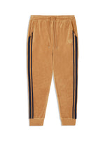 Lade das Bild in den Galerie-Viewer, DAMARINDO VELOUR TRACK PANT- ALMOND/ MARITIME BLUE

