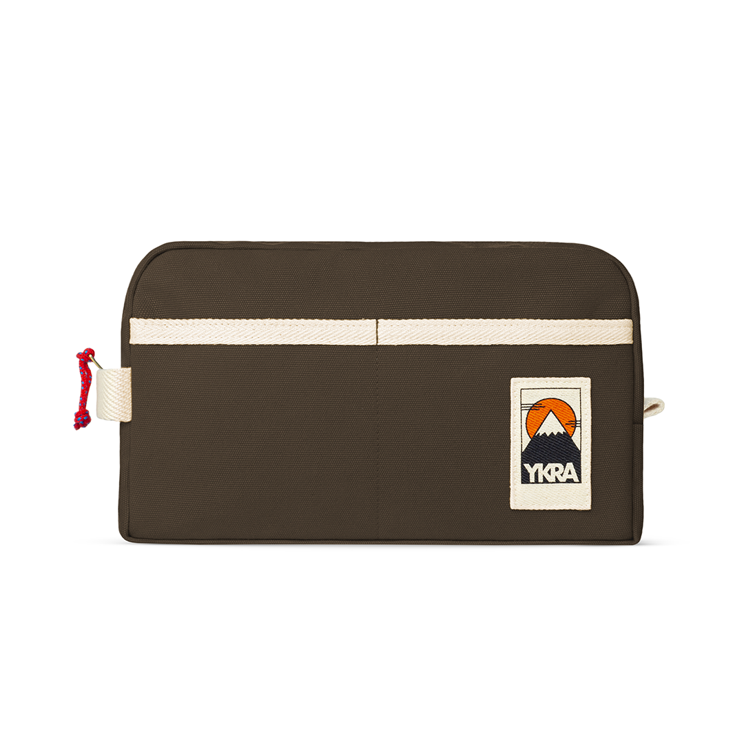 YKRA DOPP PACK - KHAKI Canvas Kulturbeutel