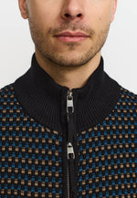 Lade das Bild in den Galerie-Viewer, Revolution Zipped Knit Cardigan  - Blue
