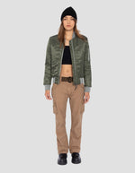 Lade das Bild in den Galerie-Viewer, Girls Blouson Bomber SCHOTT, Sage Khaki

