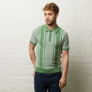 GABICCI VINTAGE Dante Knitted Polo Shirt - Verde