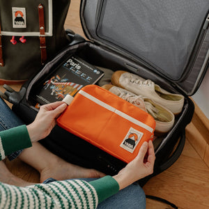 YKRA DOPP PACK - ORANGE Canvas Kulturbeutel