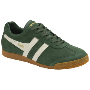 GOLA CLASSIC WOMEN'S HARRIER SUEDE TRAINERS, Evergreen/Off White