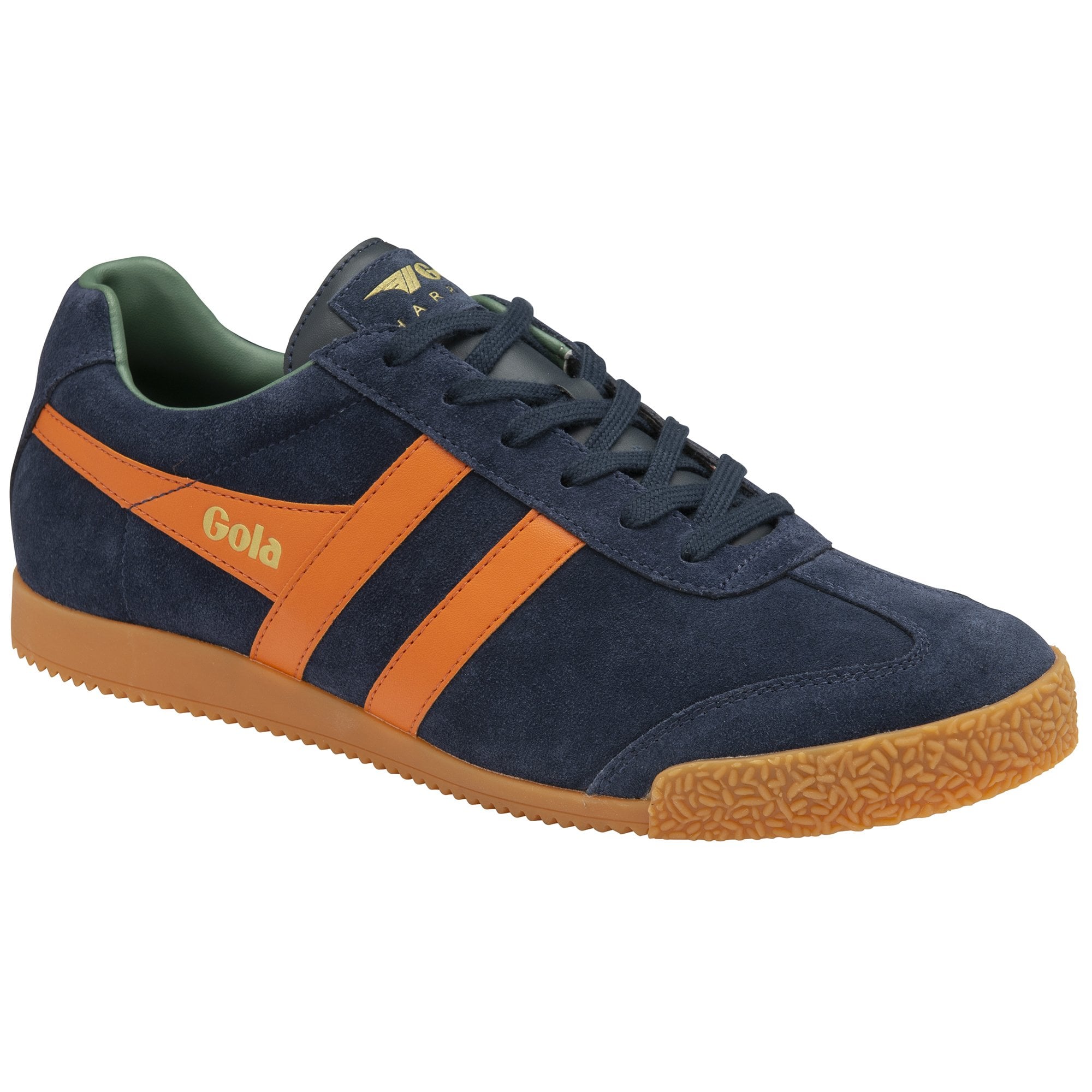 Gola Classics Men's Harrier Suede Trainers Navy/Moody Orange/Sage