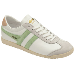 Gola Classics Women's Bullet Pure Trainers White/Patina Green/Pearl Pink