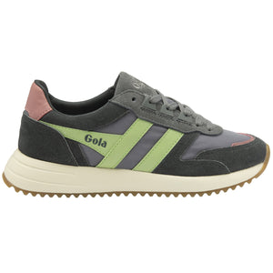 Gola Classics Women's Chicago Trainers - Ash/Patina Green/Coral Pink