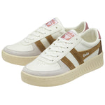 Lade das Bild in den Galerie-Viewer, Gola Classics Women&#39;s Grandslam Trident Trainers, White/Brown Sugar/Dusty Rose
