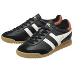 Lade das Bild in den Galerie-Viewer, Gola Classics Women&#39;s Torpedo Leather Trainers, Black/Off White/Moody Orange
