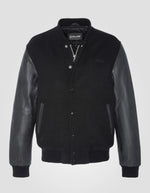 Lade das Bild in den Galerie-Viewer, SCHOTT BLOUSON UNIVERSITE LCUSA BLACK/BLACK
