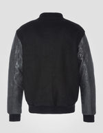 Lade das Bild in den Galerie-Viewer, SCHOTT BLOUSON UNIVERSITE LCUSA BLACK/BLACK
