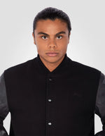 Lade das Bild in den Galerie-Viewer, SCHOTT BLOUSON UNIVERSITE LCUSA BLACK/BLACK

