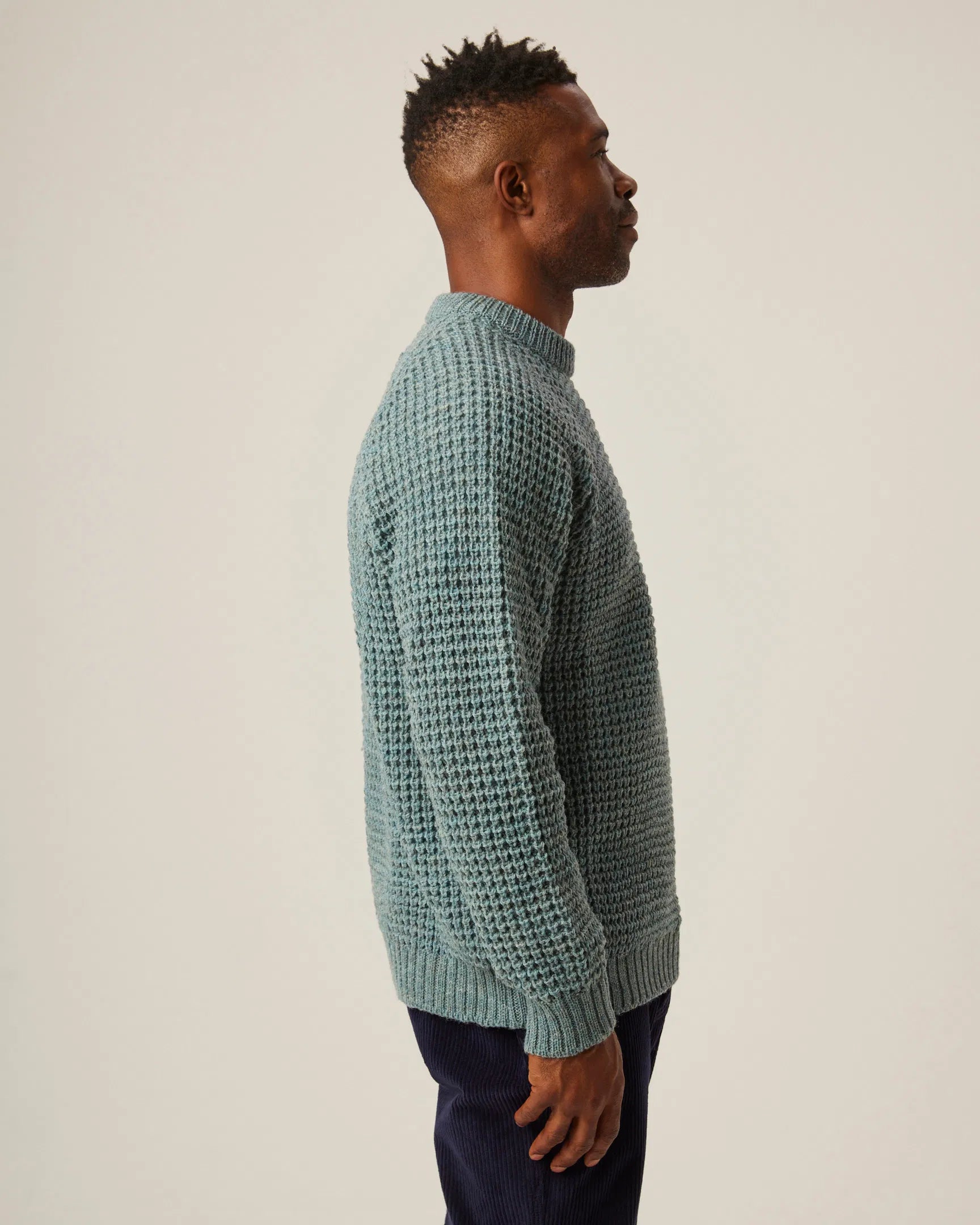 Peregrine Waffle Crew Neck Jumper