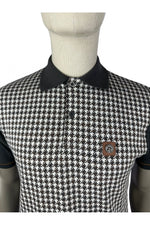 Lade das Bild in den Galerie-Viewer, TROJAN Houndstooth Panel Polo TR/9020 charcoal
