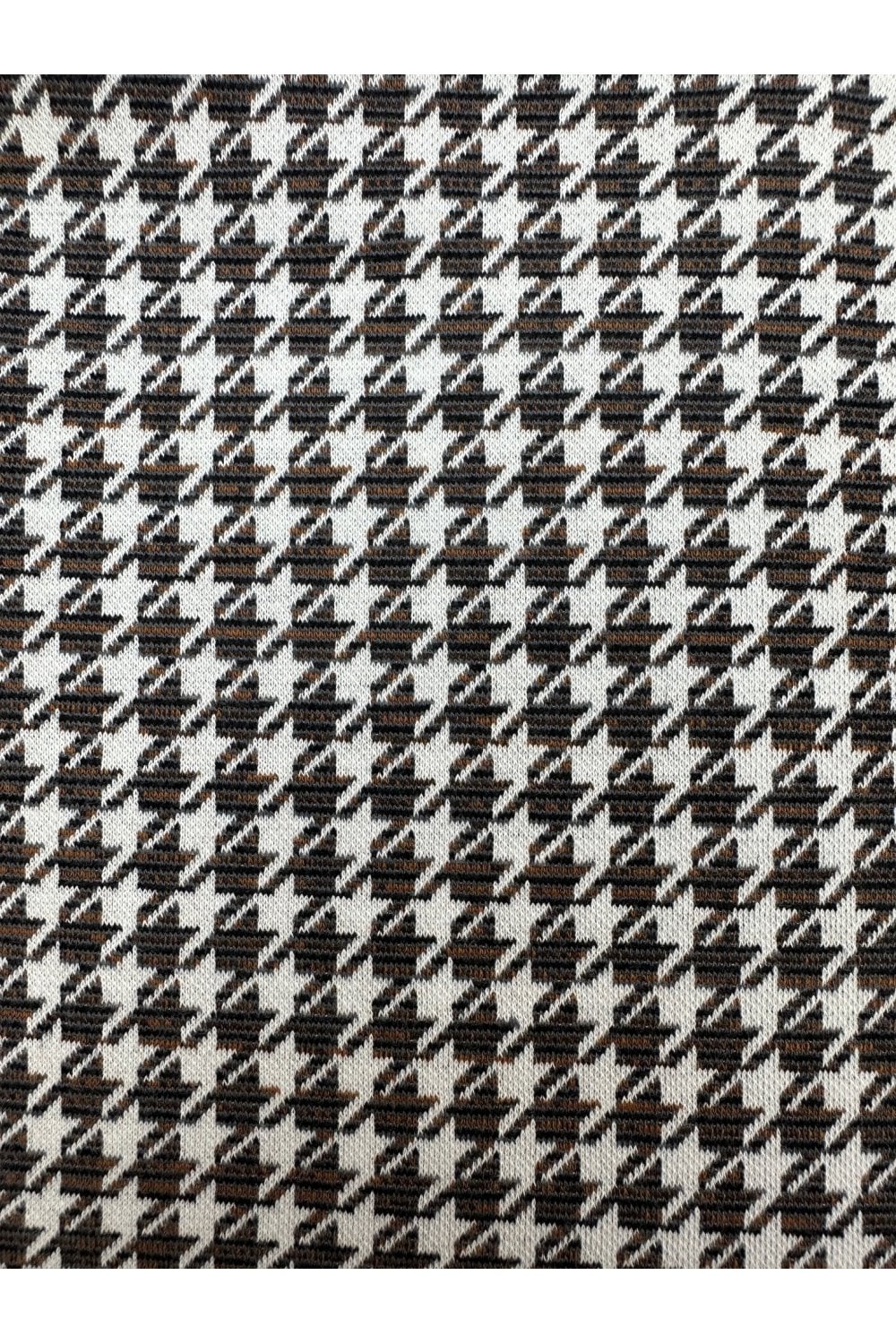 TROJAN Houndstooth Panel Polo TR/9020 tan