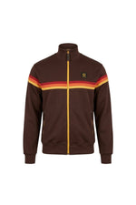 Lade das Bild in den Galerie-Viewer, TROJAN Retro Stripe Track top chocolate
