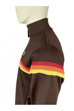 Lade das Bild in den Galerie-Viewer, TROJAN Retro Stripe Track top chocolate
