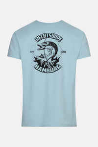 DERBE Hechtsuppe Herren T-Shirt, hellblau